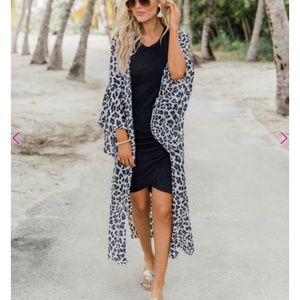 Leopard kimono Pink Lily
